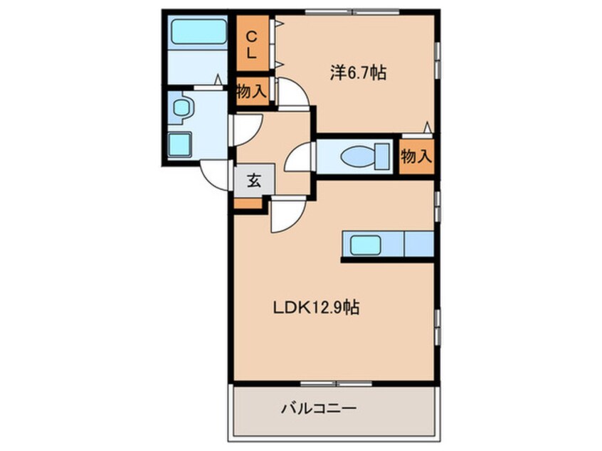 間取図 ルミエール清洲B棟