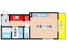 中舛竹田荘 1Rの間取り