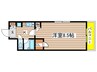 久屋パークサイドハウス 1Kの間取り