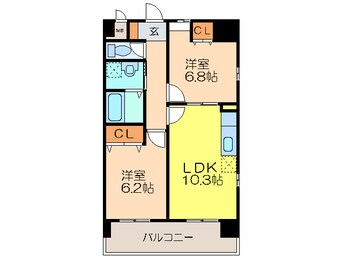 間取図 キャトルセゾン代官町