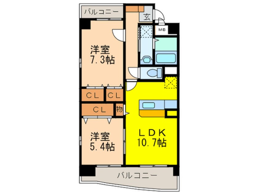 間取図 キャトルセゾン代官町