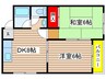 ム－ニ－コ－ノス 2DKの間取り