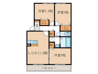 間取図 ロイヤルガ－デンなでしこ館