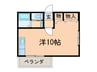四番町コーポ 1Rの間取り