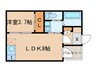 KKテラス金山 1LDKの間取り