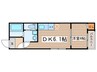 ノヴァ九重町 1DKの間取り