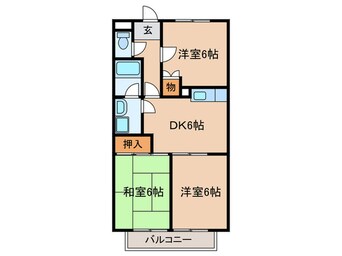 間取図 サープラスＴｈｒｅｅ石黒　Ｂ棟