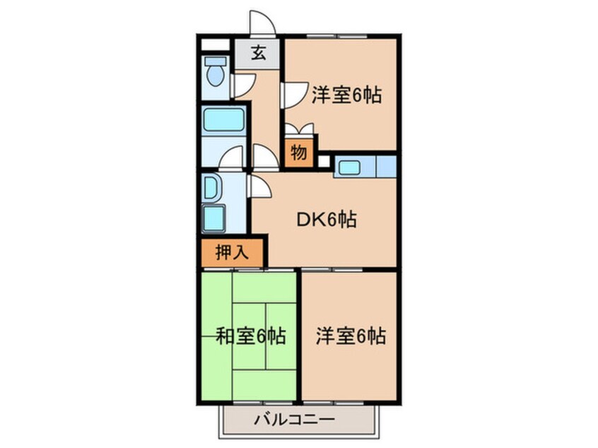 間取図 サープラスＴｈｒｅｅ石黒　Ｂ棟