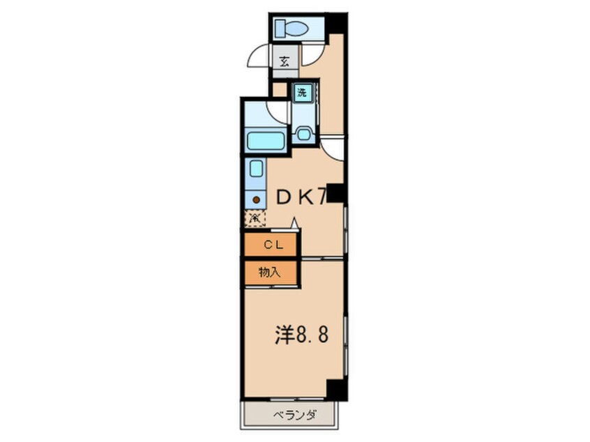 間取図 レジデンスカ－プ今池