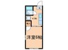 シテｨ－ハイムヒラシバ 1Rの間取り