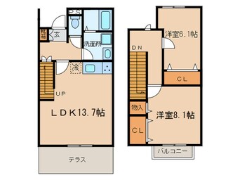 間取図 リーブル洒落Ｂ