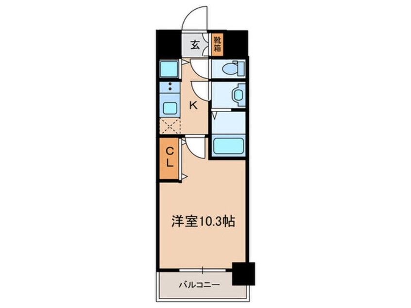 間取図 ﾌﾟﾚｻﾝｽ鶴舞公園ｾﾗｳﾞｨ(704)