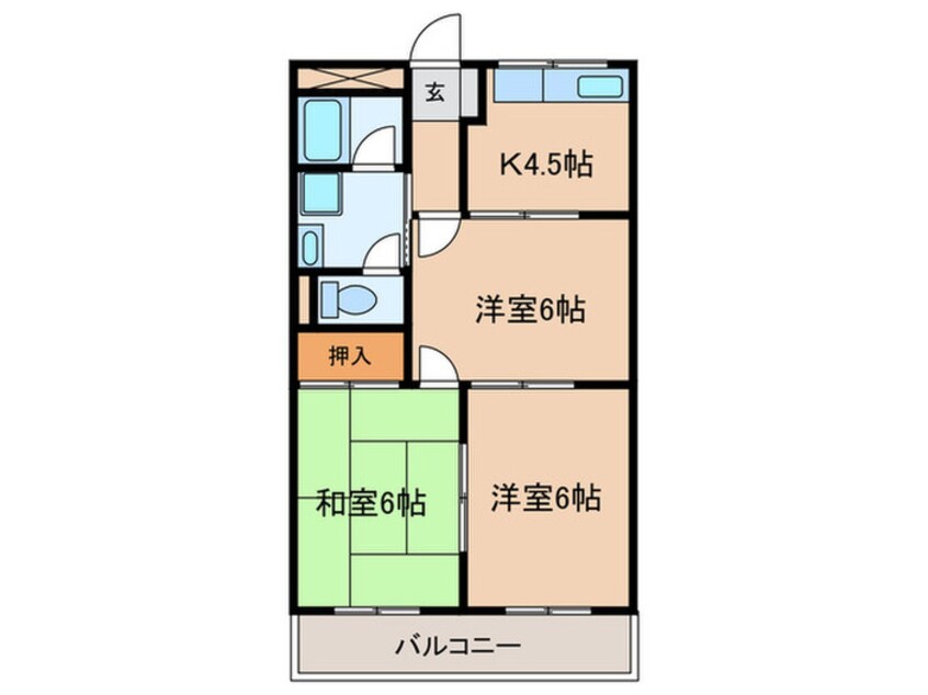 間取図 ゴールデンハイツ