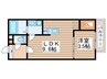 ラポート日比野 1LDKの間取り