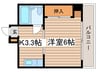 ﾁｻﾝﾏﾝｼｮﾝ桜通久屋(321) 1Kの間取り