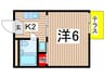 メゾン神沢Ｓ棟 1Kの間取り