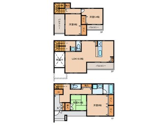 間取図 名古屋市千種区竹越1丁目戸建