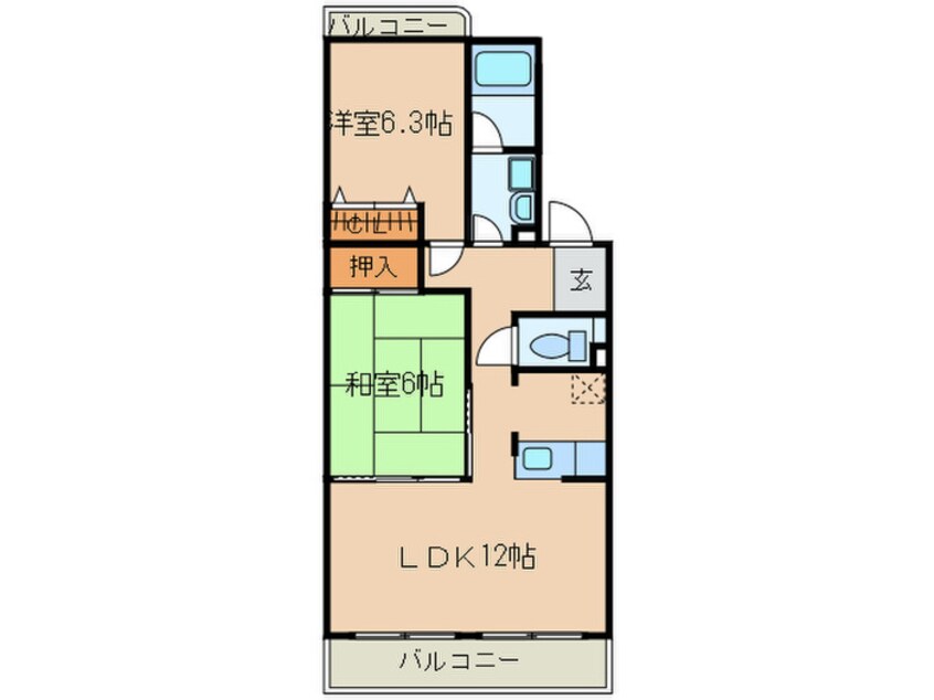 間取図 メゾンクレ－ル