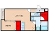 SQUARE大江 1LDKの間取り