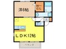 ウィルモア柴田Ａ棟 1LDKの間取り