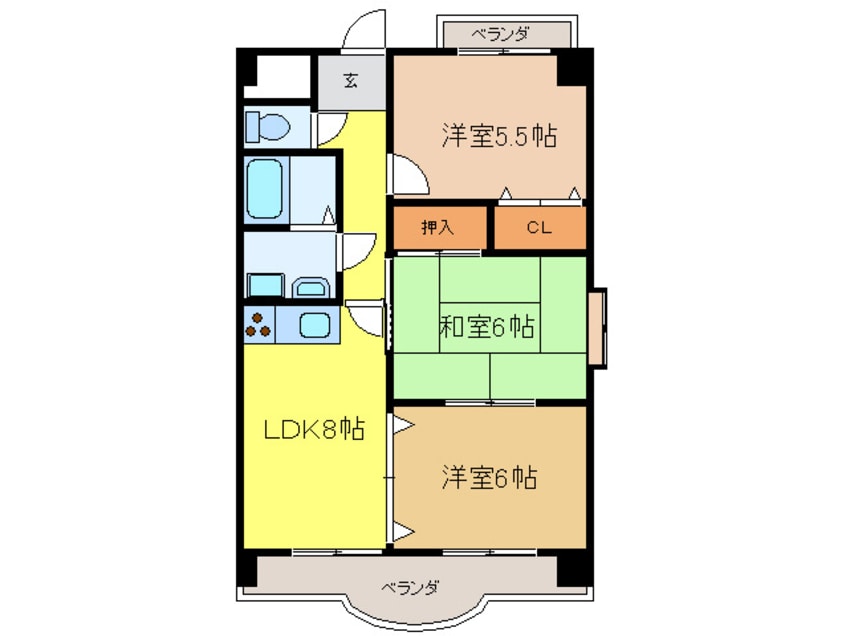 間取図 アビタシオン一番