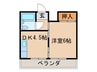 すが弥ビル 1DKの間取り