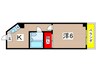 錦ビル 1Kの間取り