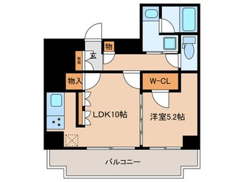 間取図 ﾌﾟﾚｻﾝｽｼﾞｪﾈ千種内山Ⅱ(1304)