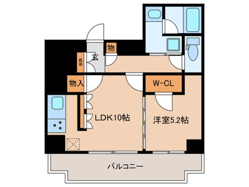 間取図 ﾌﾟﾚｻﾝｽｼﾞｪﾈ千種内山Ⅱ(1304)