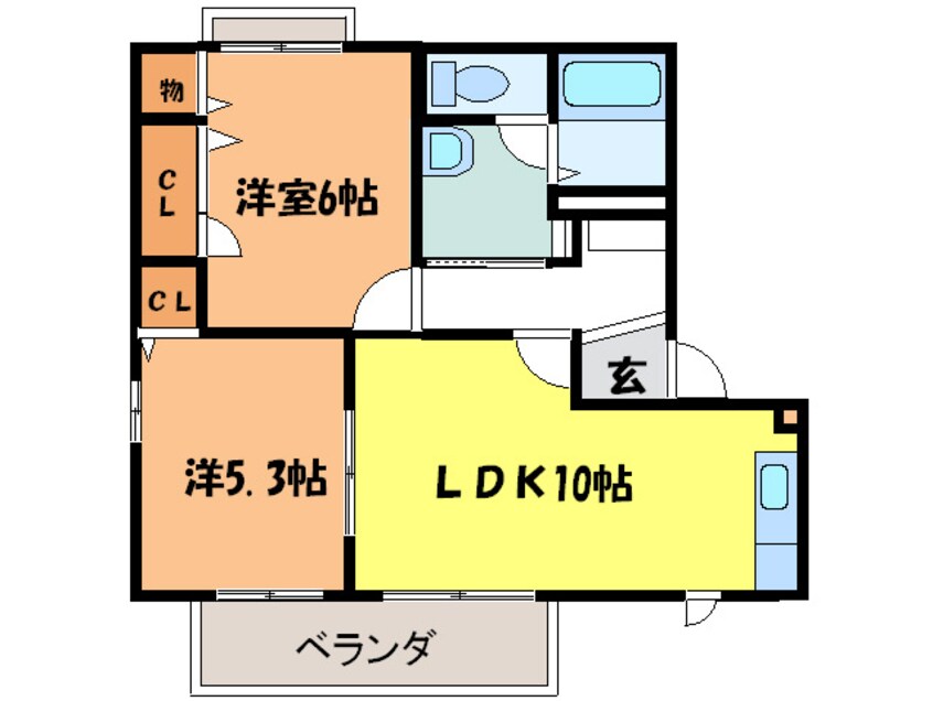 間取図 クレ－ルＫＡ