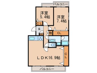 間取図 パ－クノヴァ藤ヶ丘南