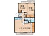 パ－クノヴァ藤ヶ丘南 2LDKの間取り