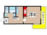 三井屋ビル広路 1DKの間取り