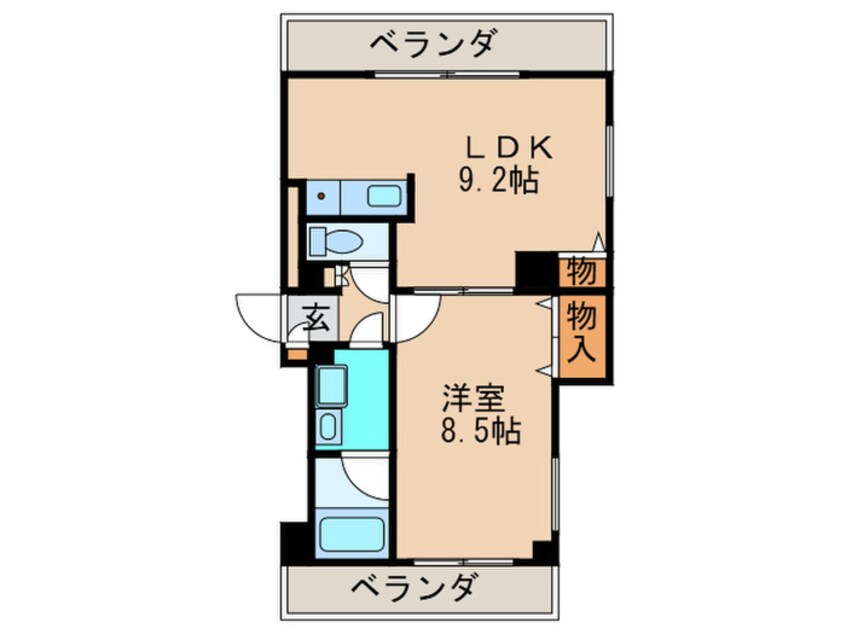 間取図 パックス今池