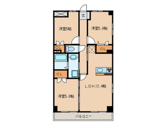 間取図 T・Ｋ　RESIDENCE一宮駅西
