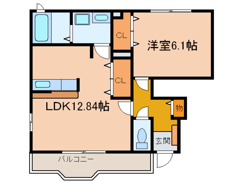 間取図 Ｋ．Ｆ．ＫアルバⅠ