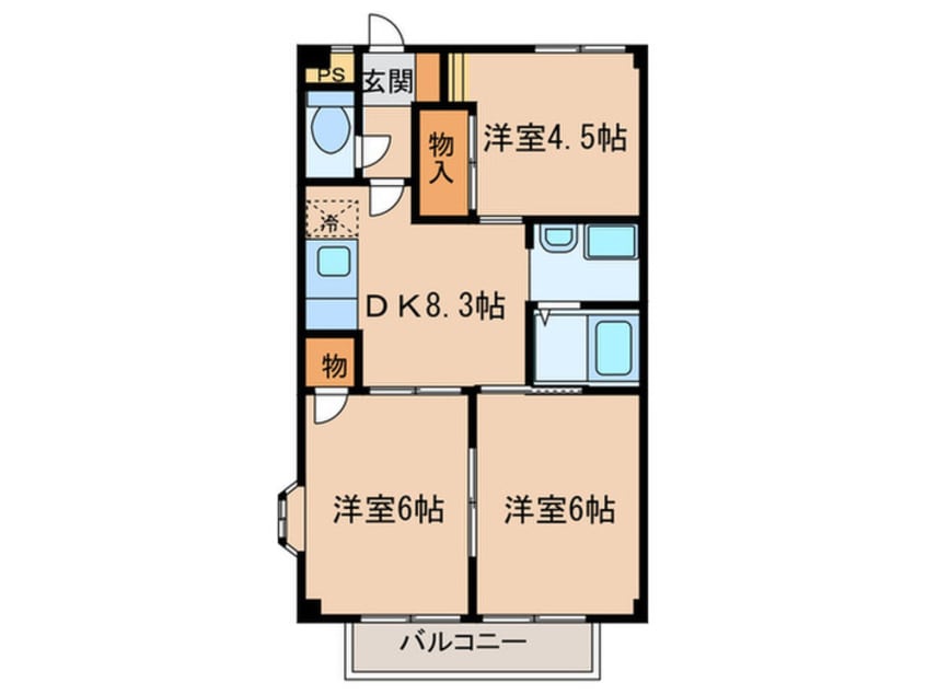 間取図 アメニティ－Ｋ