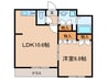 シャンティ 1LDKの間取り