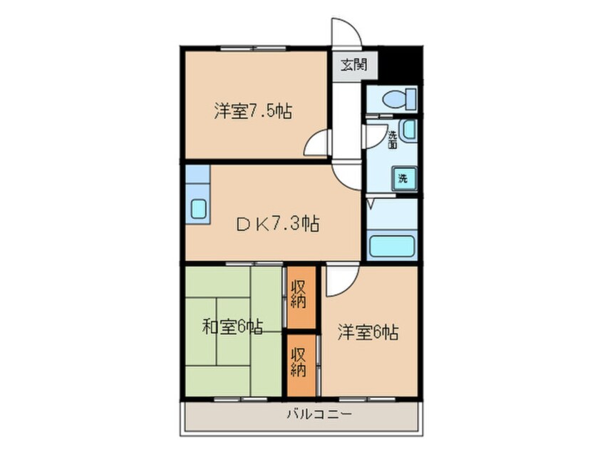 間取図 ハイツ南脇