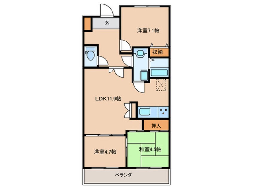 間取図 徳川園サンハイツ(205)