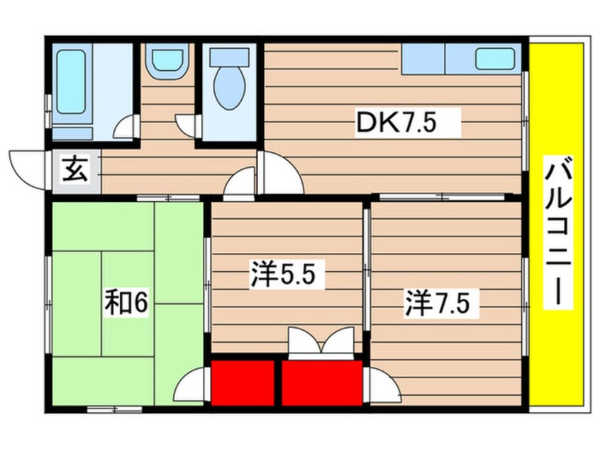 間取図 メゾンかわはら