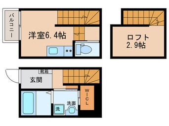 間取図 a laise高畑　B