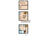 アースクエイク花塚 1Rの間取り