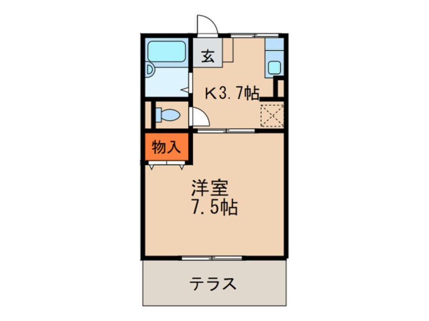 間取図 エトワ－ル西入