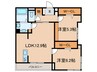 ルヴィータ岩塚 2LDKの間取り
