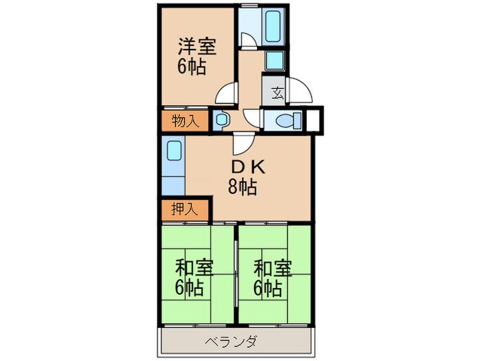 間取り図 岡嶋グリーンハイツ