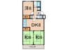岡嶋グリーンハイツ 3DKの間取り