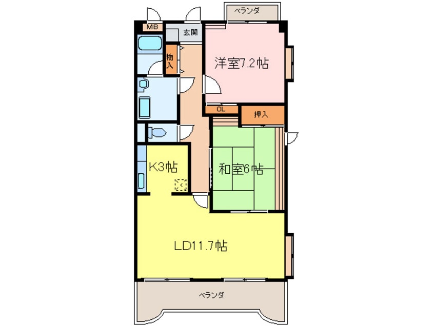 間取図 スカイコ－ト２１