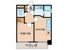 ベルメゾン大曽根 1DKの間取り