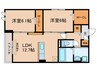 マリポーサ高畑A 2LDKの間取り